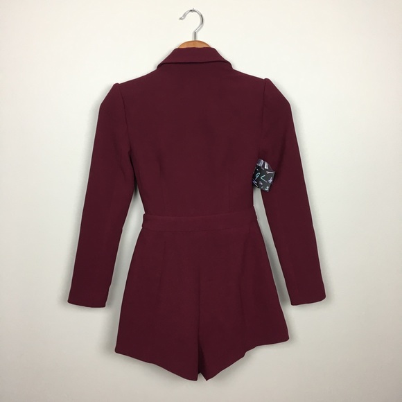 Nasty Gal long sleeve lapel romper - Picture 3 of 3